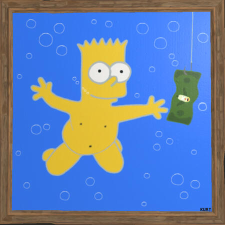 Bart Simpson Nirvana Nevermind album cover