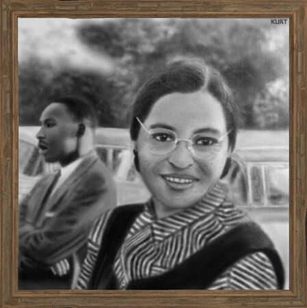 Rosa Parks with MLK