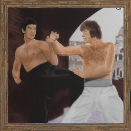 Bruce Lee and Chuck Norris in The Way of the Dragon (1972)